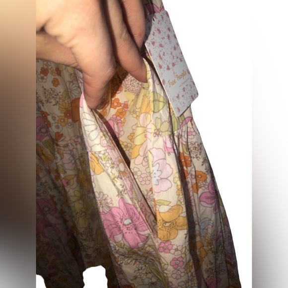Free People 100% Cotton Floral Sundress With Pockets Size Medium - Picture 6 of 11